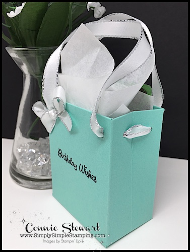 Tiffany & Co. Inspired Gift Bag - Video Tutorial - Simply Simple Stamping