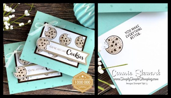 The Stampin' Up! Nothing's Better Than stamp set was used for this easy card layout featuring the cookie stamp