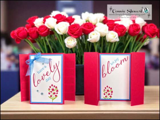This Pop-Up card was made with Stampin' Up! Sweet Blooms stamp set. 