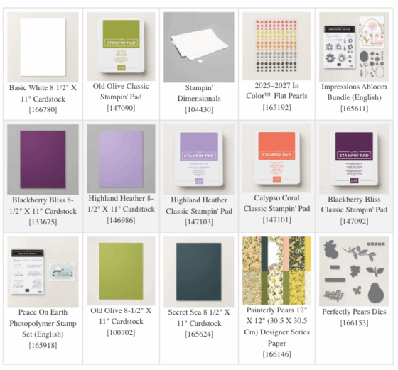 Products used to make the Patchwork border cards